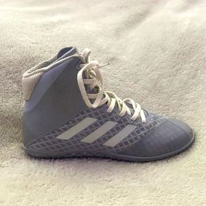 Wrestling shoes and head gear